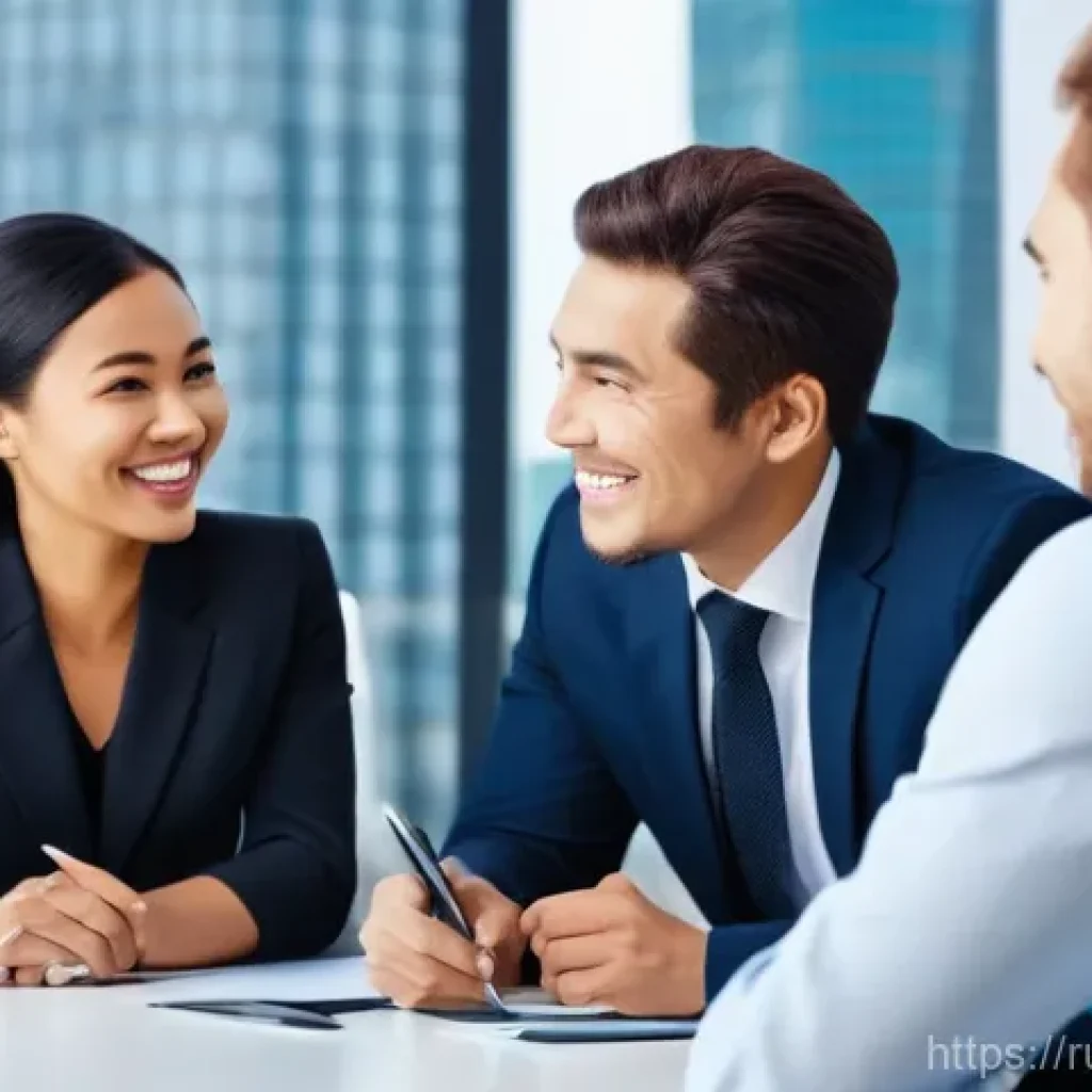 무역협상가의 필수 소프트 스킬 - **Prompt:** A diverse group of four business professionals, including a man in a traditional Russian...